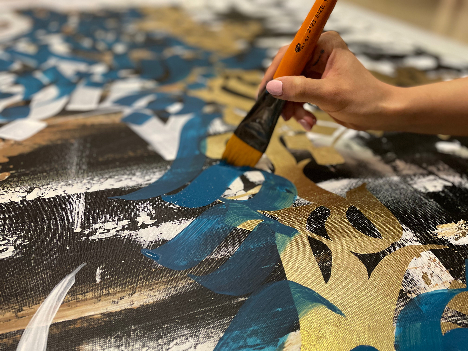The artist at work